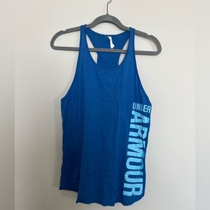 Under Armor Heat gear Racerback Keyhole tank top. Blue Size L
